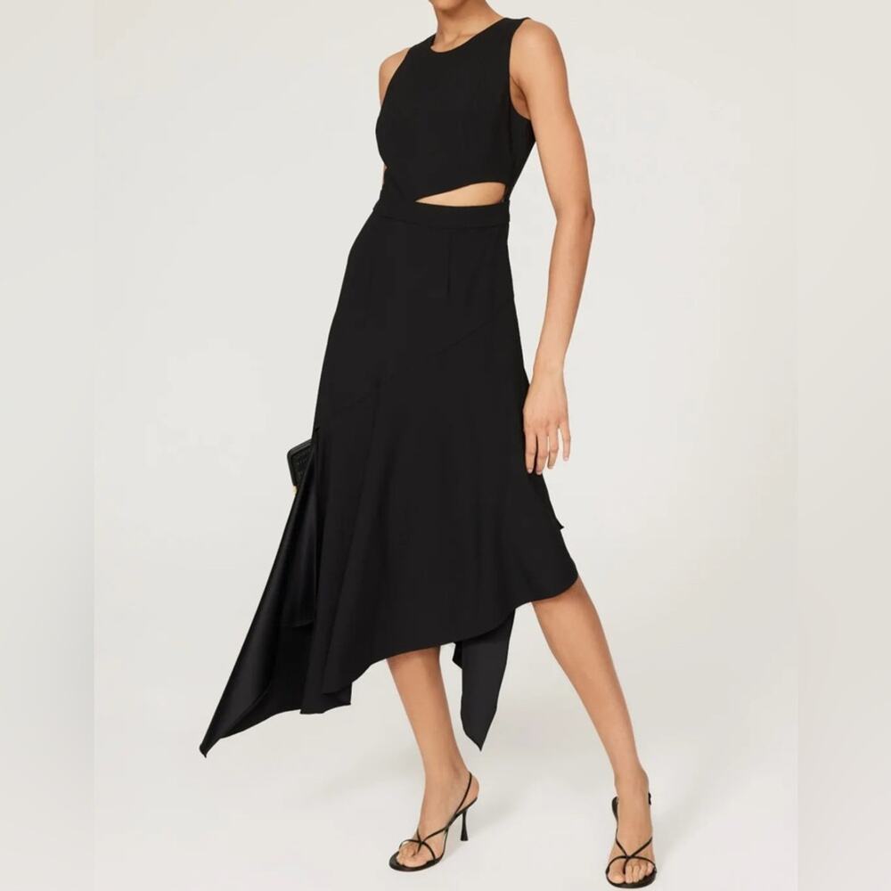 Obando x RTR Sleeveless Cutout Midi Modern Minimalist LBD